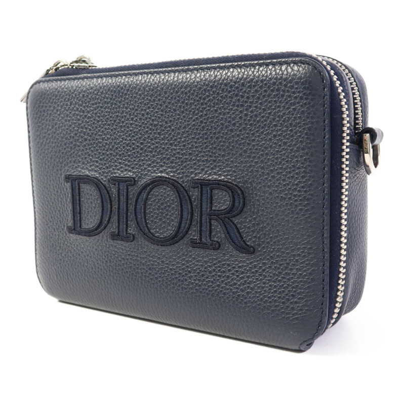 Dior 牛皮皮革Shoulder Bag銀扣肩背袋-2