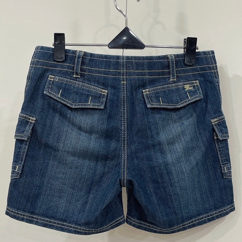 Burberry 藍標 兩側口袋牛仔戰馬短褲-1