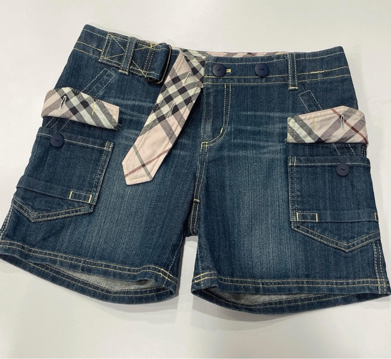 Burberry 藍標 兩側口袋牛仔戰馬短褲-5