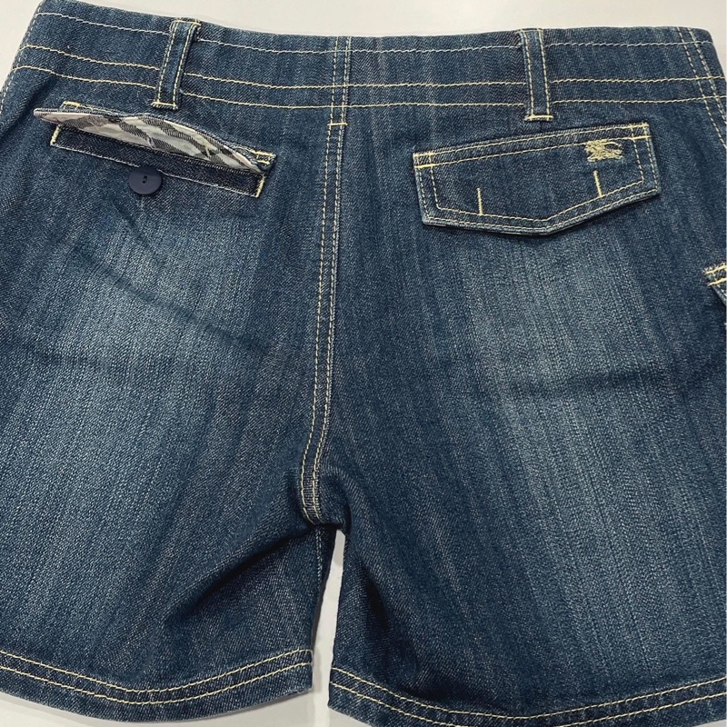 Burberry 藍標 兩側口袋牛仔戰馬短褲-7