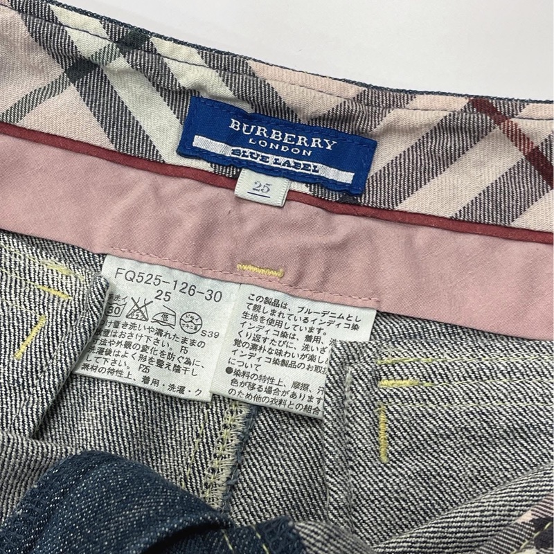 Burberry 藍標 兩側口袋牛仔戰馬短褲-9