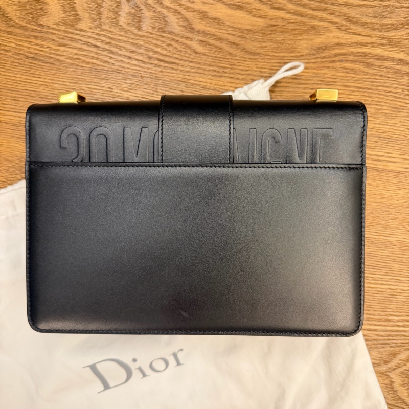 Dior蒙田30全牛皮黑金肩背包斜背包-1