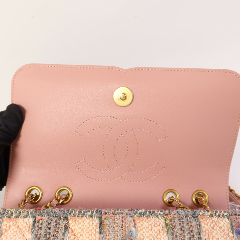 CHANEL 粗花呢CC Filigree Flap金扣鏈帶肩背袋-7