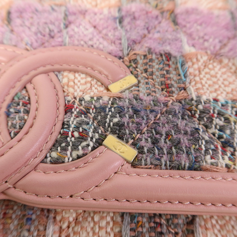 CHANEL 粗花呢CC Filigree Flap金扣鏈帶肩背袋-11