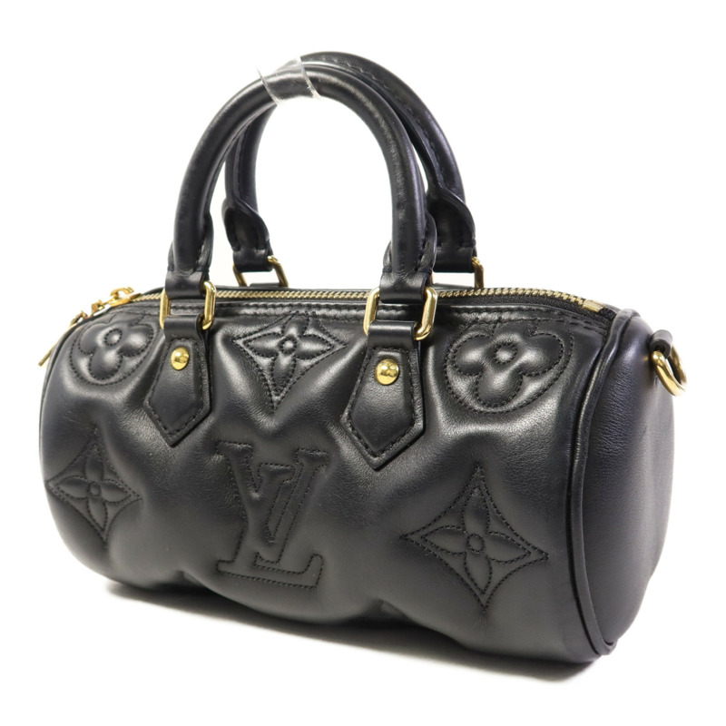 LOUIS VUITTON 牛皮皮革Papillon BB金扣手挽肩背兩用袋-2