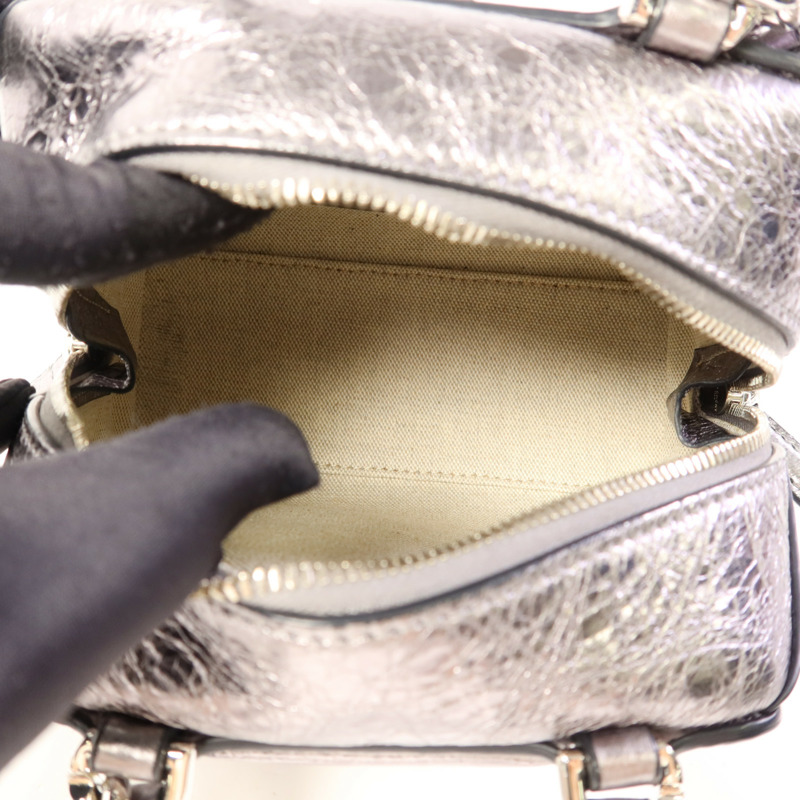 GIVENCHY 牛皮皮革Shoulder Bag銀扣手挽肩背兩用袋-5