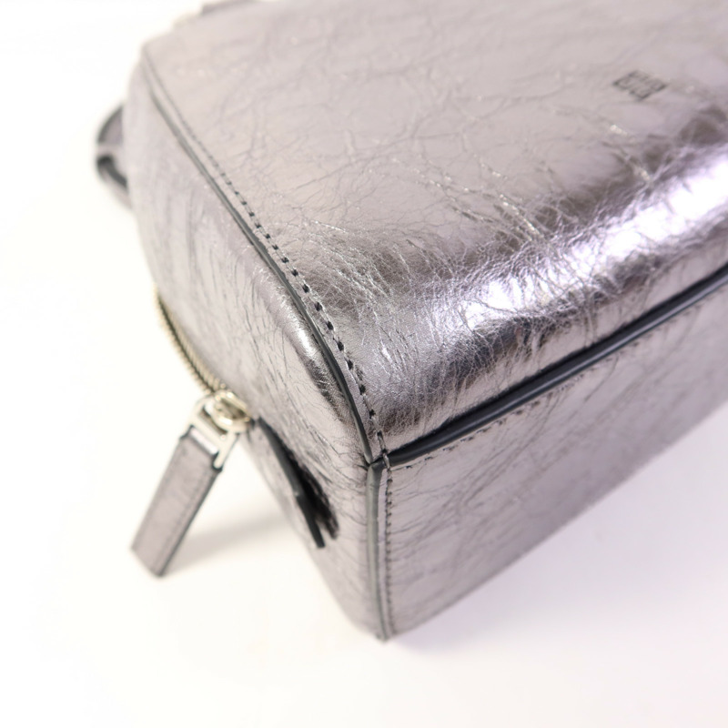 GIVENCHY 牛皮皮革Shoulder Bag銀扣手挽肩背兩用袋-12