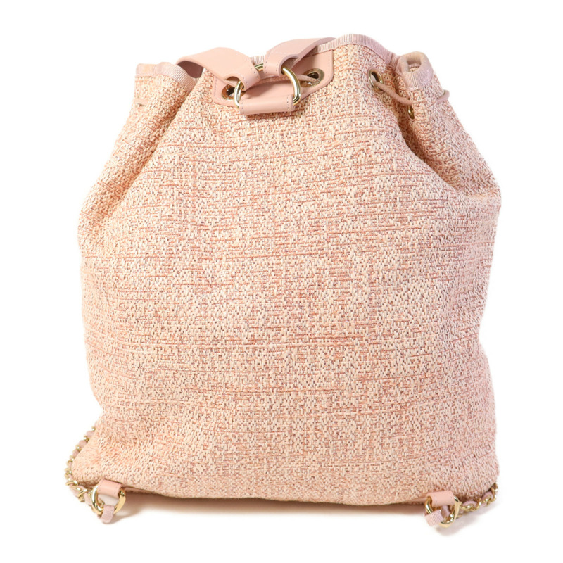 CHANEL 帆布Deauville Backpack金扣背包-1
