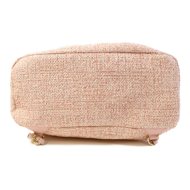 CHANEL 帆布Deauville Backpack金扣背包-3