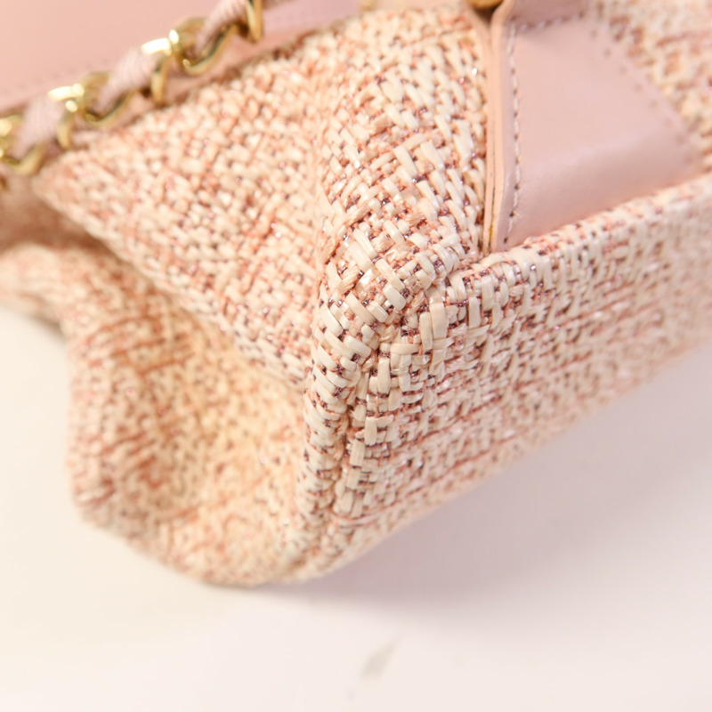 CHANEL 帆布Deauville Backpack金扣背包-12