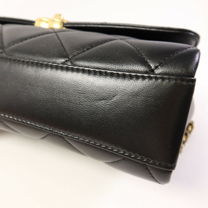 CHANEL 羊皮皮革2 Way Shoulder Bag金扣手挽肩背兩用袋-19