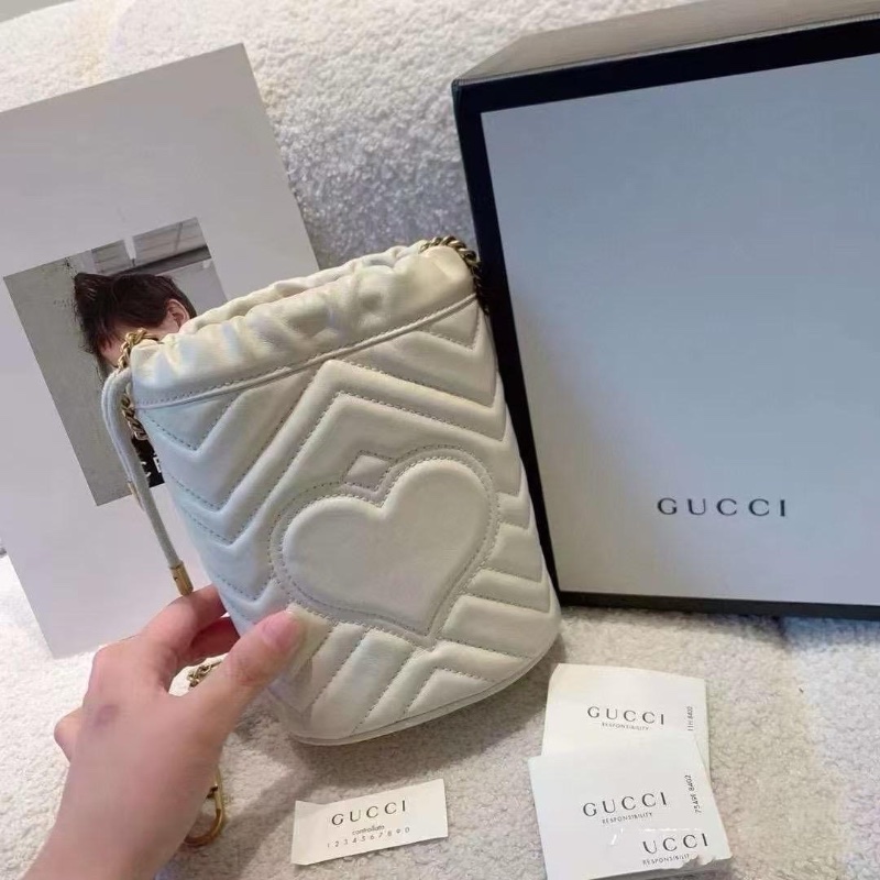 Gucci GG bucket white bag-1