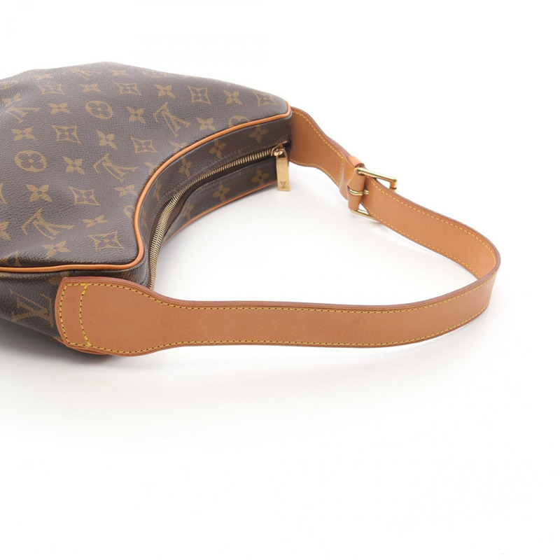 LOUIS VUITTON Croissant MM 單肩包 M51512 Monogram 帆布 棕色 二手 女款-5