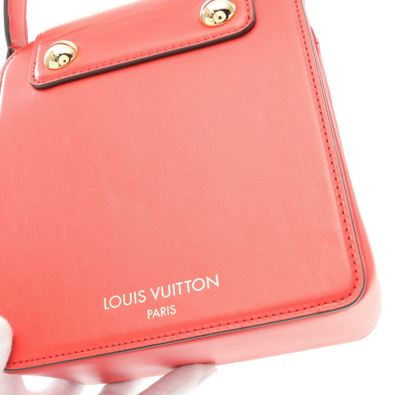 LOUIS VUITTON S 鎖扣包 XL 2 向單肩包 手提包 M82215 皮革 紅色 二手 女士-4