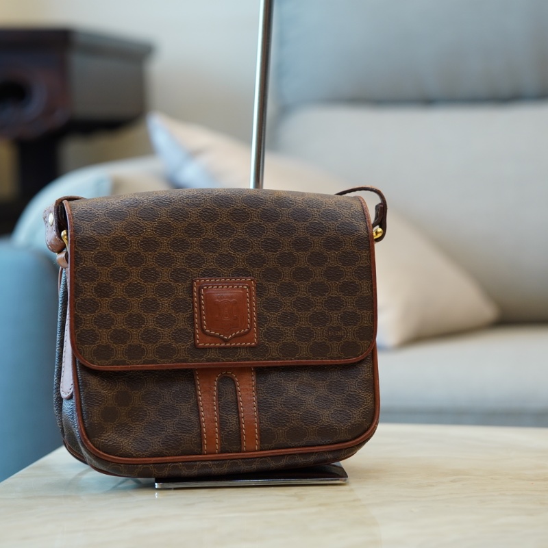 【二手精品】Celine Macadam Shoulder Bag 老花斜背包 經典復古款-0