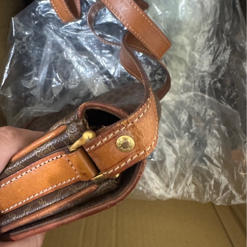 【二手精品】Celine Macadam Shoulder Bag 老花 斜背包 肩背包 經典復古款-11