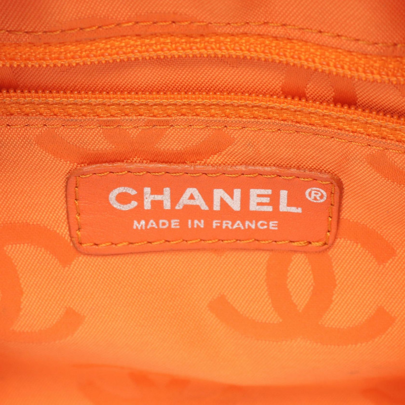 CHANEL Cambon 線保齡球單肩包 A25171 漆皮棕色二手 SHW-3
