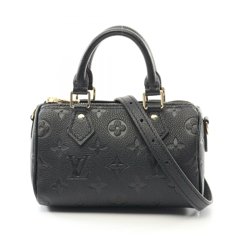 LOUIS VUITTON Nano Speedy 手提單肩斜背包 M82450 Monogram empreinte-0
