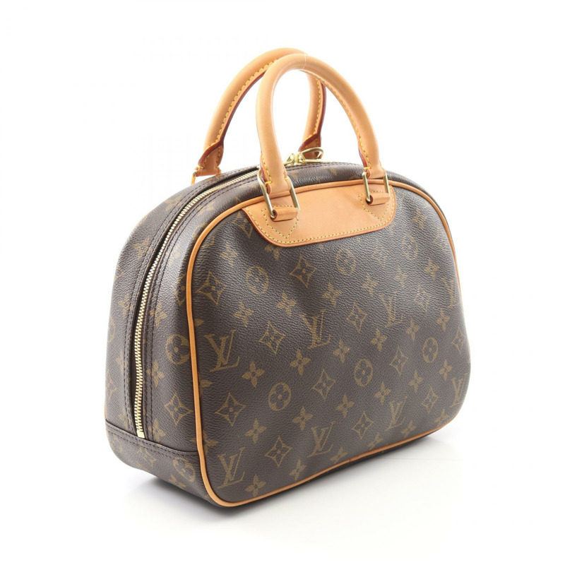 LOUIS VUITTON Trouville 手提包 M42228 Monogram 帆布 皮革 棕色 二手 女款-1