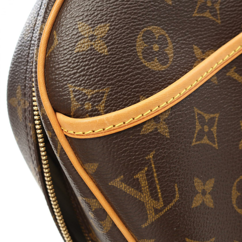 LOUIS VUITTON Trouville 手提包 M42228 Monogram 帆布 皮革 棕色 二手 女款-9