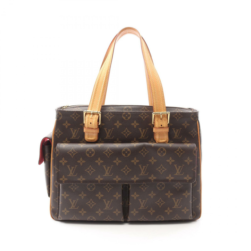 LOUIS VUITTON Multiplicite 手提包 M51162 Monogram 帆布皮革棕色二手 LV-0