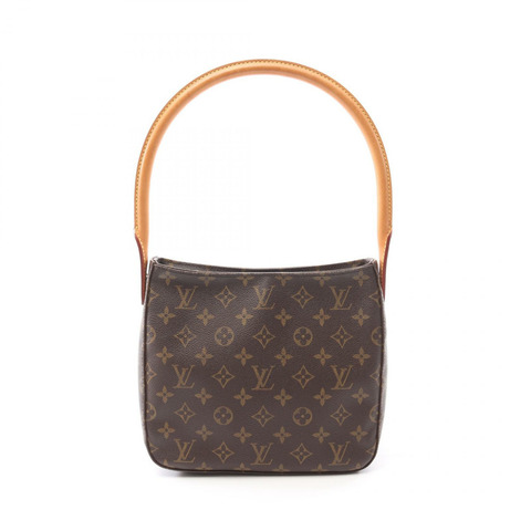 LOUIS VUITTON Looping MM 單肩包 M51146 Monogram 帆布皮革棕色二手