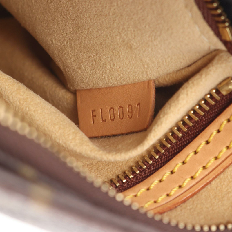 LOUIS VUITTON Looping MM 單肩包 M51146 Monogram 帆布皮革棕色二手-4