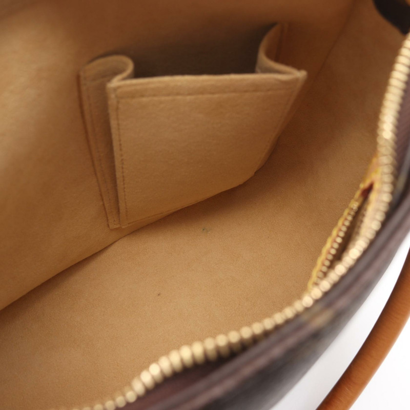 LOUIS VUITTON Looping MM 單肩包 M51146 Monogram 帆布皮革棕色二手-5