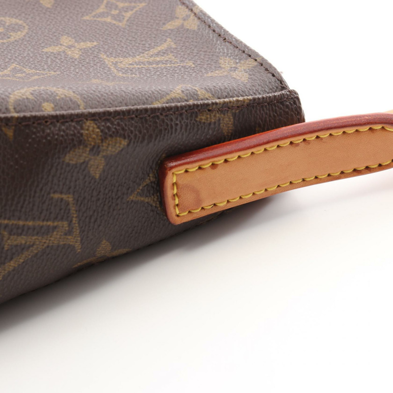 LOUIS VUITTON Looping MM 單肩包 M51146 Monogram 帆布皮革棕色二手-7