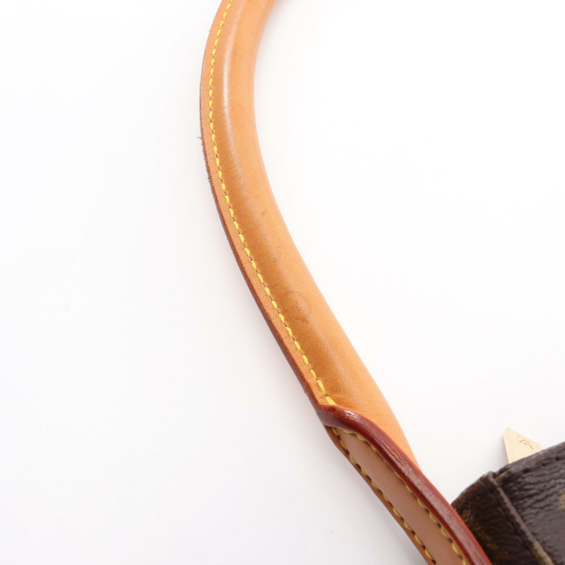 LOUIS VUITTON Looping MM 單肩包 M51146 Monogram 帆布皮革棕色二手-10