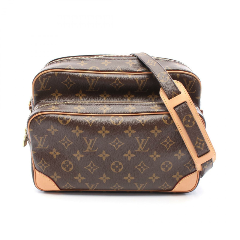 LOUIS VUITTON Nile 斜背包 M45244 Monogram 帆布 棕色 二手 LV-0