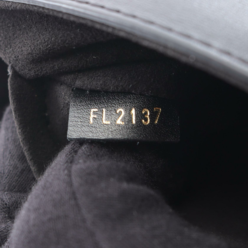 LOUIS VUITTON Twist MM 鏈條單肩包 皮革 黑色 灰色 Gres 二手 女士 LV-4