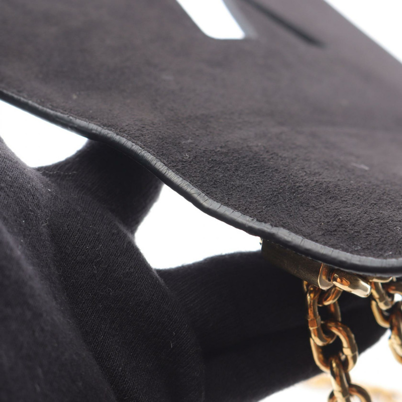 LOUIS VUITTON Twist MM 鏈條單肩包 皮革 黑色 灰色 Gres 二手 女士 LV-8