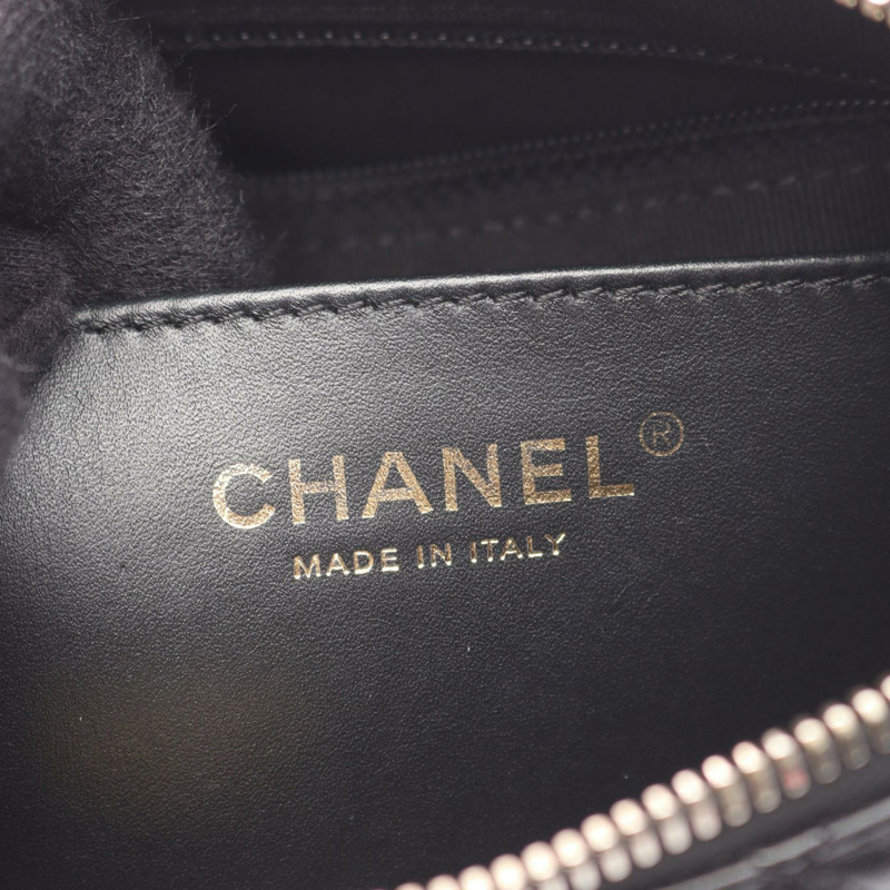 CHANEL Matelasse 小號 Hobo 鏈條單肩包 羔羊皮 黑色 二手 GHW-3