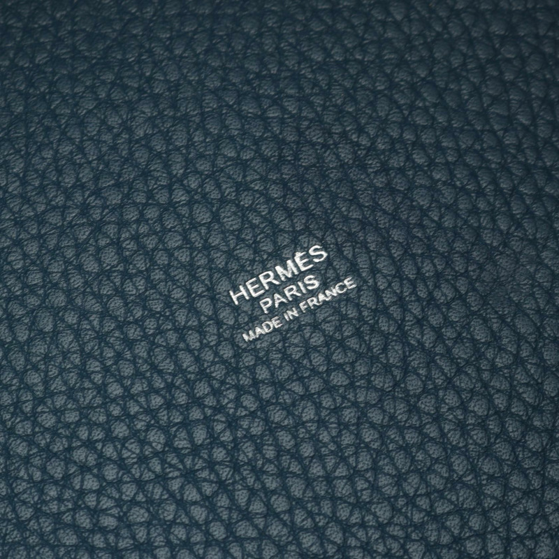 HERMES Picotin Lock Touch MM 手提包 T Clemence Swift 皮革 SHW 藍色 Colvert-3