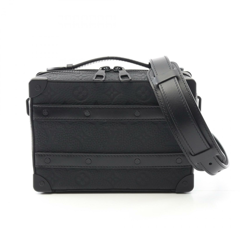LOUIS VUITTON 方向盤軟行李箱單肩包 M59163 Monogram Taurillon-0