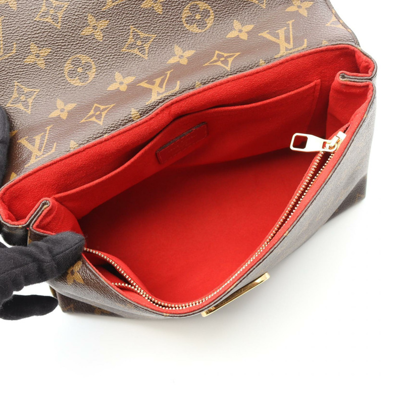 LOUIS VUITTON Saint placide 鏈條單肩包 M43713 Monogram 帆布 紅色 二手-2