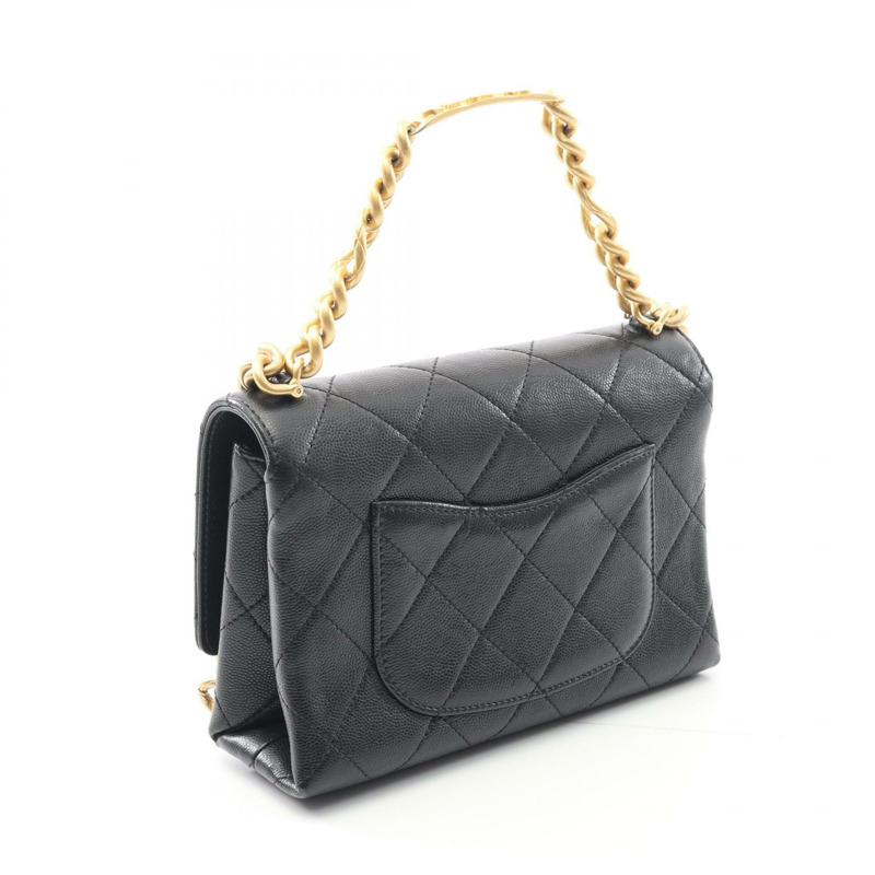 CHANEL Matelasse 斜背鏈條單肩包 AS2711 小牛皮 黑色 GHW 二手-1