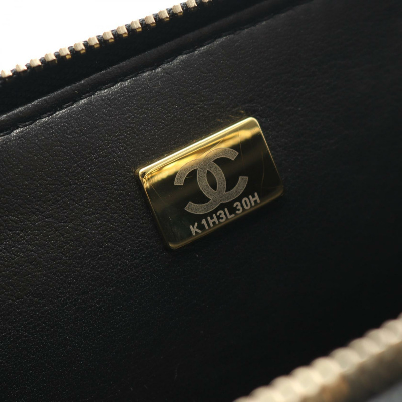 CHANEL Matelasse Vanity 斜背包鏈條單肩包 AS3221 小牛皮 黑色 GHW-5