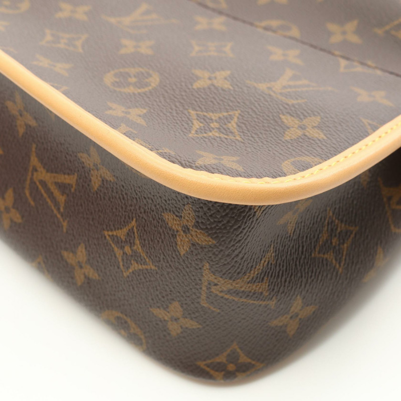 LOUIS VUITTON Diane NM PM 單肩包 M46049 字母帆布紫紅色二手 LV-4