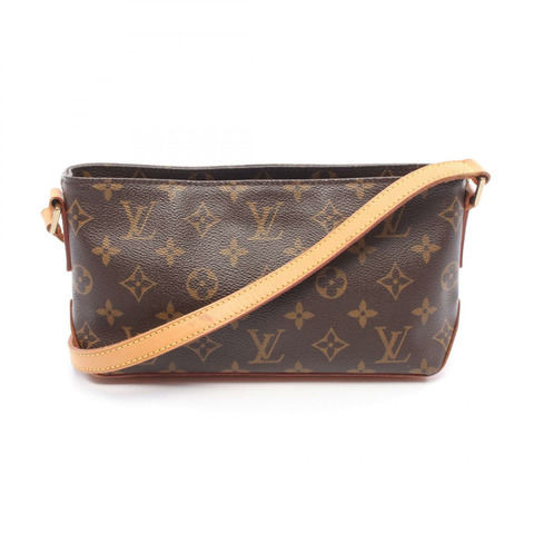 LOUIS VUITTON Trotteur 單肩包 M51240 Monogram 帆布皮革棕色二手 LV