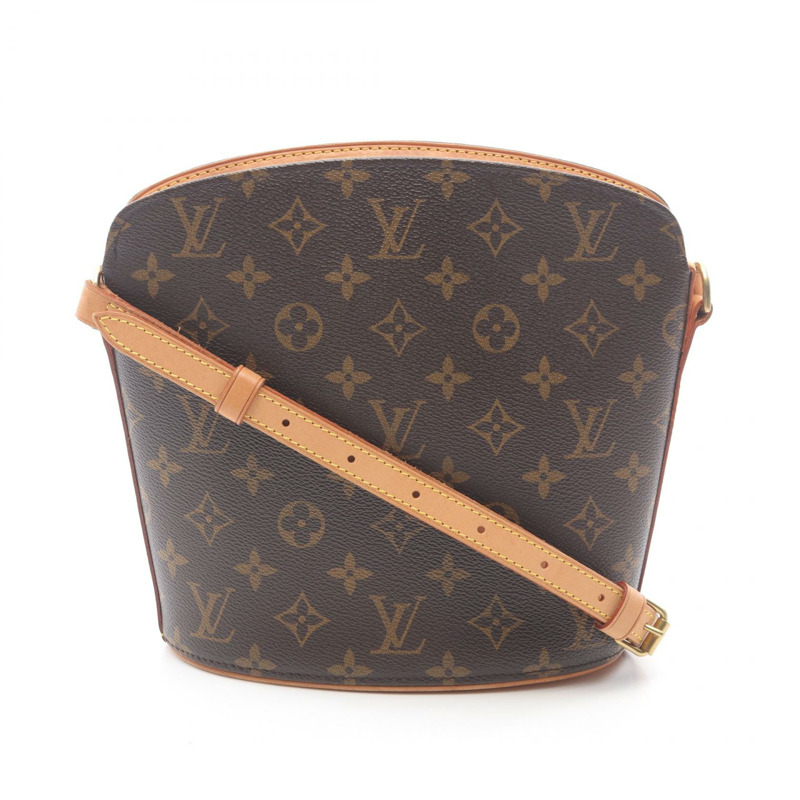 LOUIS VUITTON Drouot 單肩包 M51290 Monogram 帆布 棕色 二手 女士 LV-0