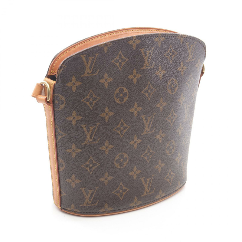 LOUIS VUITTON Drouot 單肩包 M51290 Monogram 帆布 棕色 二手 女士 LV-1