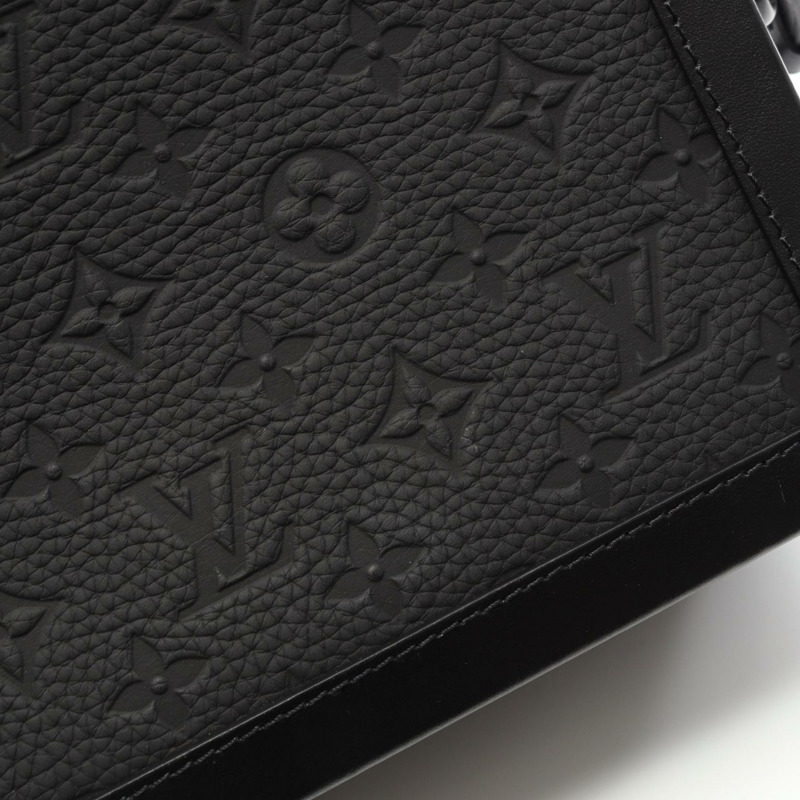 LOUIS VUITTON Soft Trunk 單肩包 M55700 Monogram Taurillon 皮革 黑色 LV-6