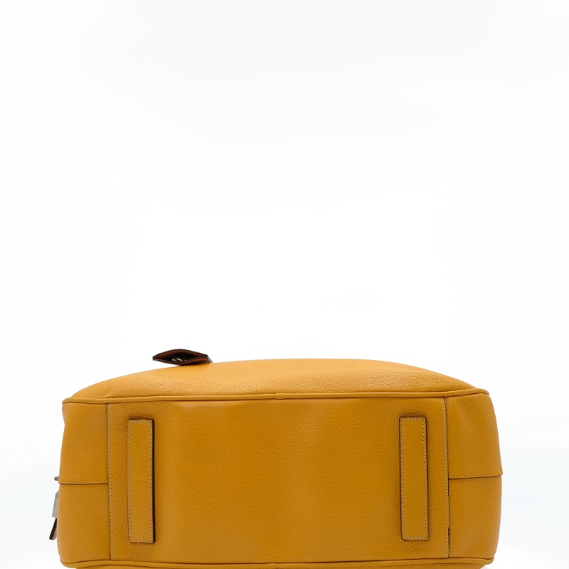 【二手精品】Prada Yellow Leather Tote Bag 黃色皮革托特包-5