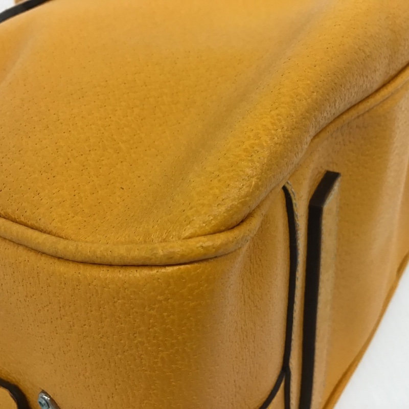 【二手精品】Prada Yellow Leather Tote Bag 黃色皮革托特包-18