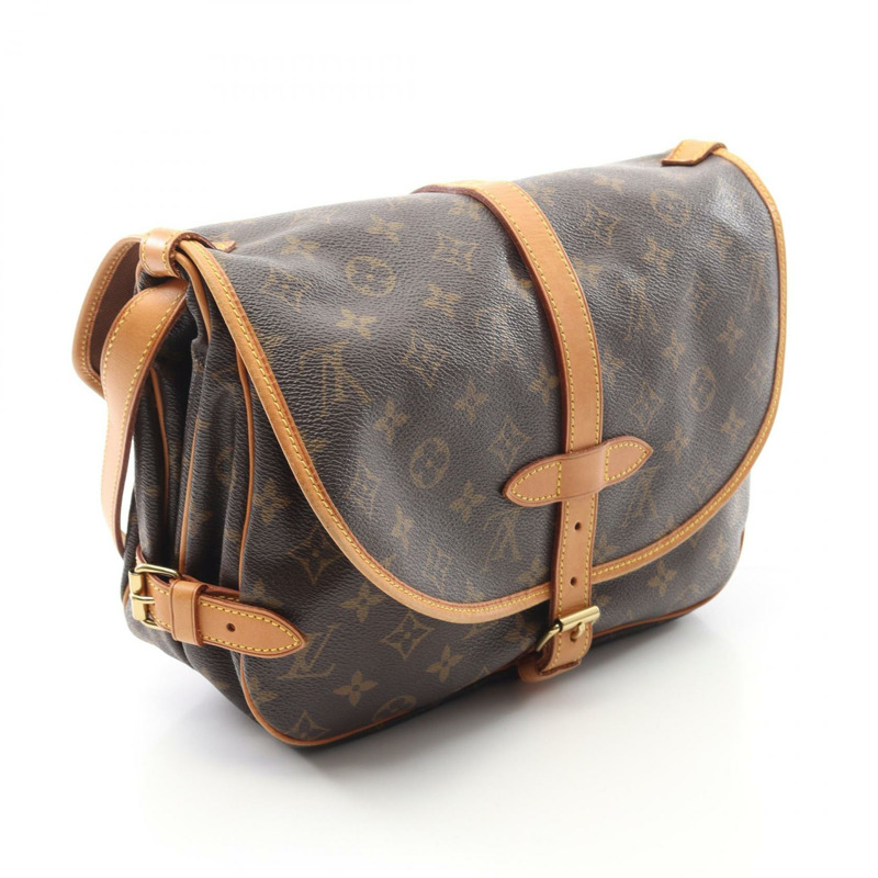 LOUIS VUITTON Saumur 30 斜背包 M42256 Monogram 帆布 二手 LV-1