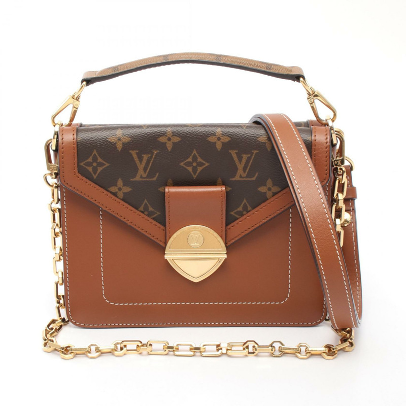 路易威登 Sac Biface 單肩手提包 M44386 Monogram 帆布皮革 棕色-0