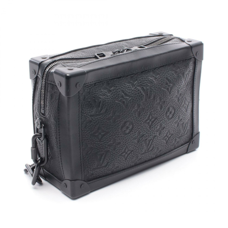 LOUIS VUITTON Soft Trunk 單肩包 M55700 Monogram Clemence 皮革 Noir 二手-1