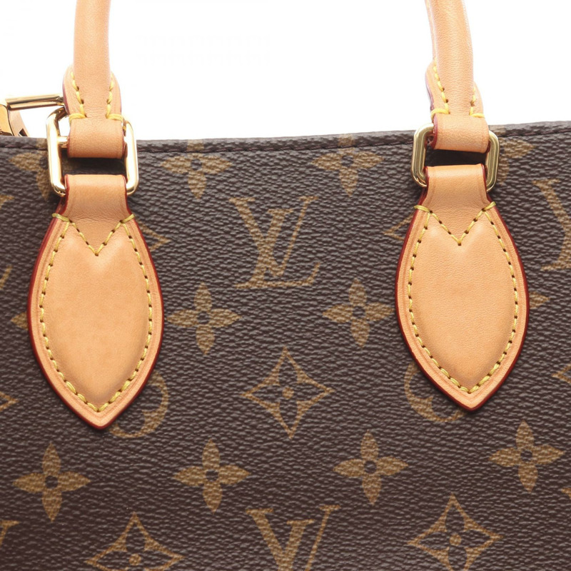 LOUIS VUITTON Sac Plat BB 單肩包 手提包 M45847 字母帆布 二手 棕色 LV-4